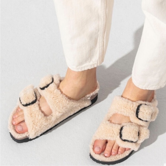 Birkenstock (Papillio) Arizona Big Bucklr Shearling Size 5 NWT - Picture 1 of 11